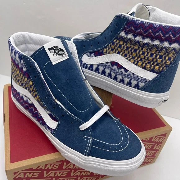 Vans Men’s Sk8-Hi
Fair Isle Biue/Multi Sneakers
VN0A705NBER - Picture 13 of 16